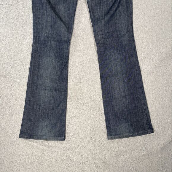 Guess Jeans Women Size 27 Daredevil Boot Cut Flare Blue Denim Jeans Distress Y2K - Picture 15 of 16